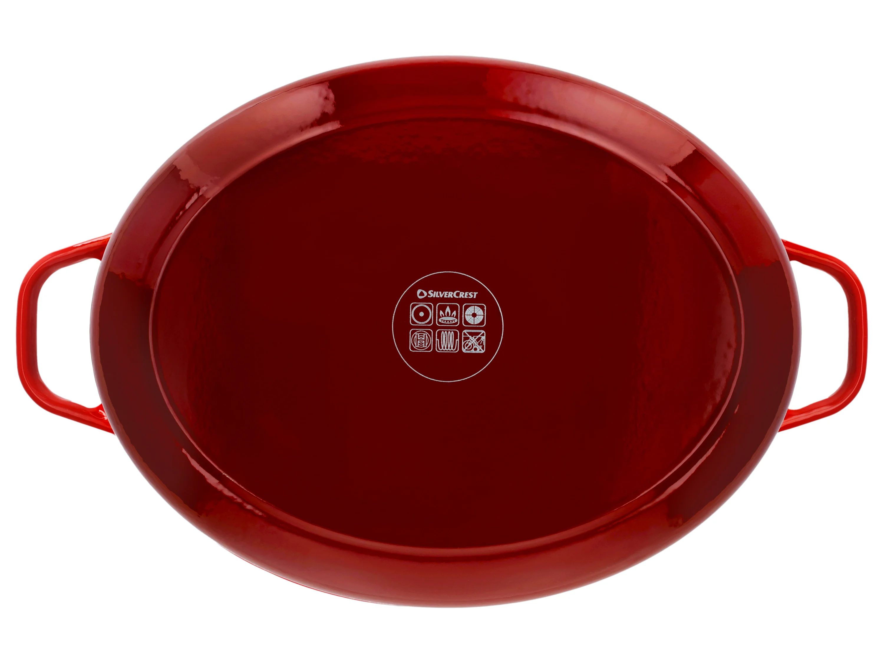 SILVERCREST® Premium-Gusseisenbräter, ca. 7,1 l (Rot) – Bild 3 von 3