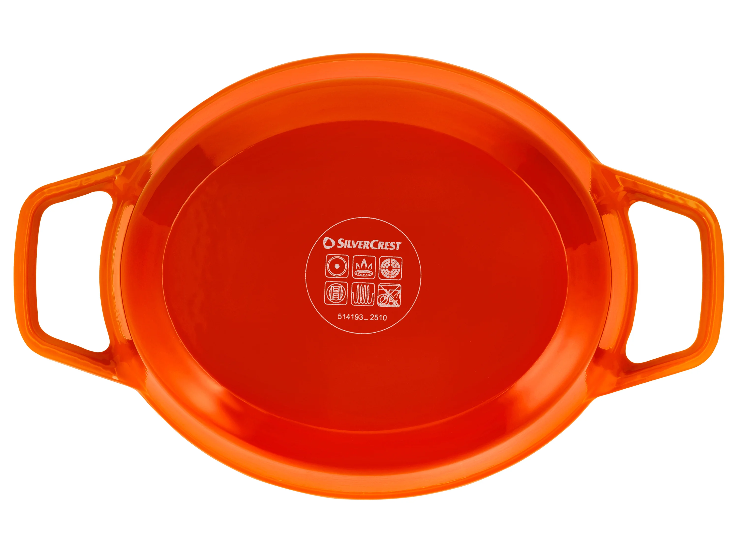 SILVERCREST® Premium Gusseisenbräter, Ø 24 cm (Orange) – Bild 3 von 4