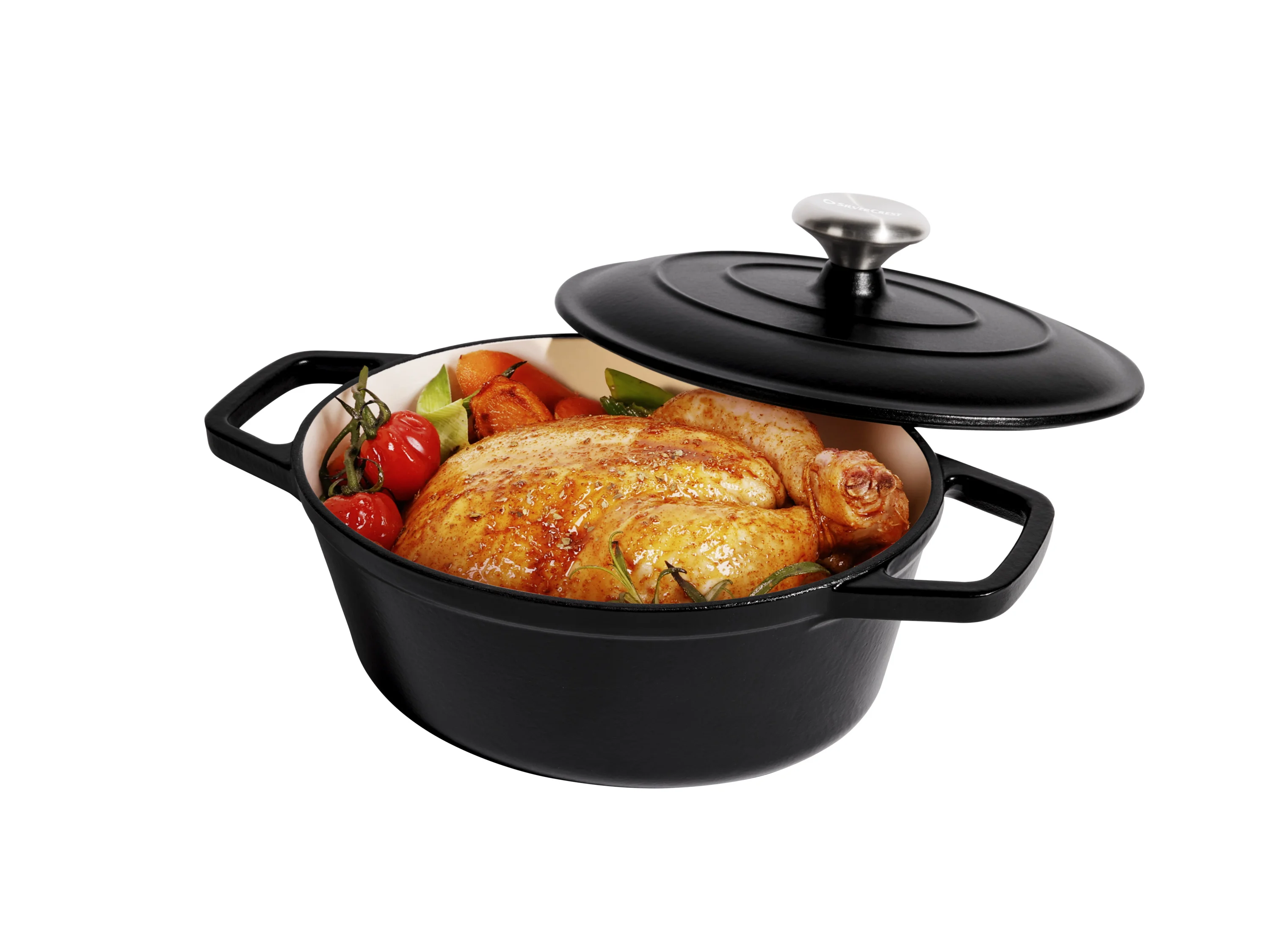 SILVERCREST® Premium Gusseisenbräter, Ø 24 cm (Schwarz) – Bild 2 von 4