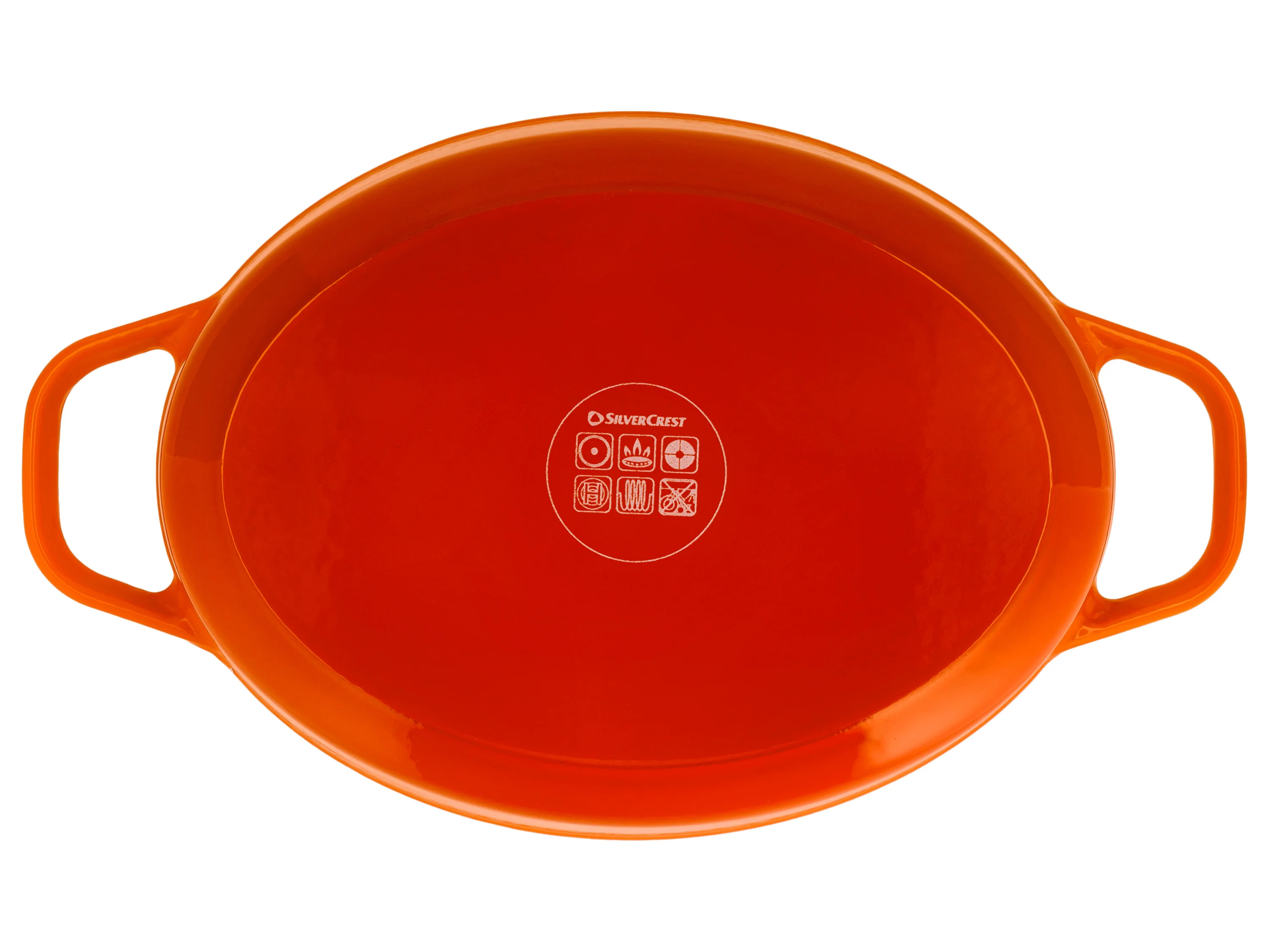 SILVERCREST® Premium-Gusseisenbräter, Ø 29 cm (Orange) – Bild 4 von 4