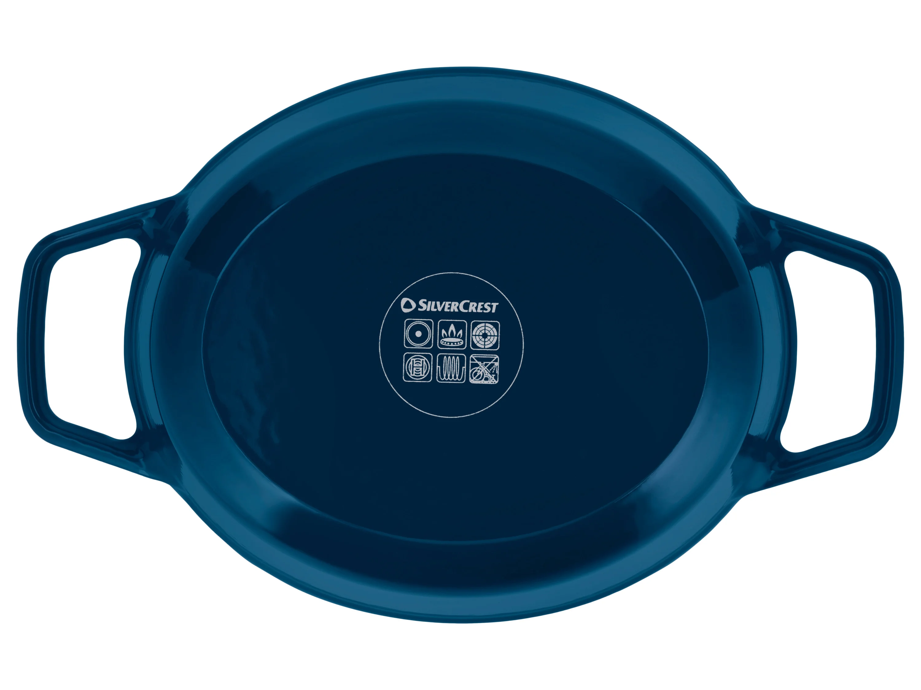 SILVERCREST® Premium Gusseisenbräter, Ø 24 cm (Blau) – Bild 3 von 4