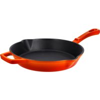 SILVERCREST® Premium-Gusseisengrillpfanne / Premium-Gusseisenpfanne (Rund, Orange)
