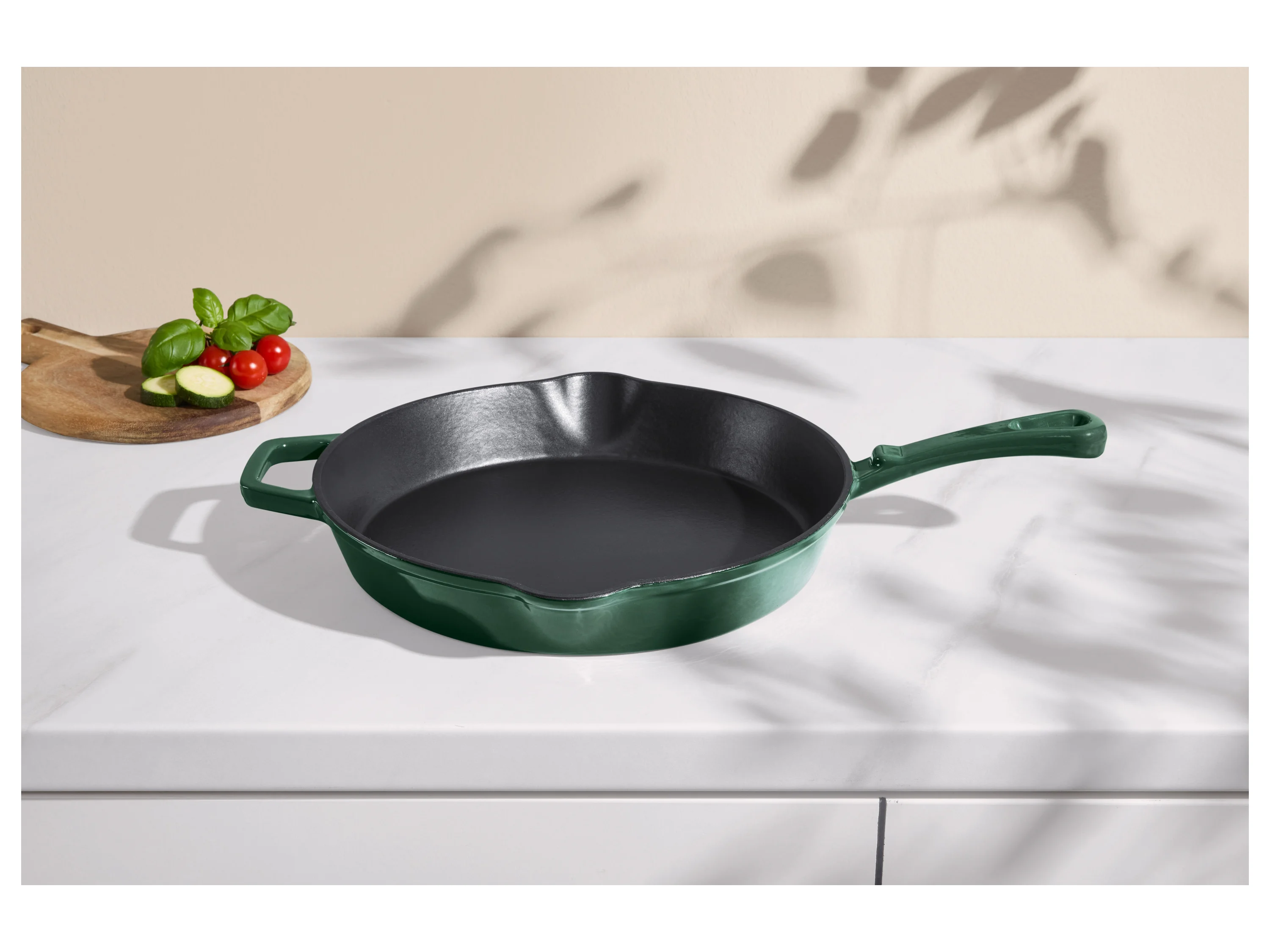 SILVERCREST® Premium-Gusseisenpfanne, Ø 30 cm (Grün) – Bild 4 von 4