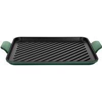 SILVERCREST® Premium-Gusseisenpizzaplatte Ø 31 cm Premium-Gusseisengrillplatte L 36,0 x B 26,0 cm (Grillplatte/grün)