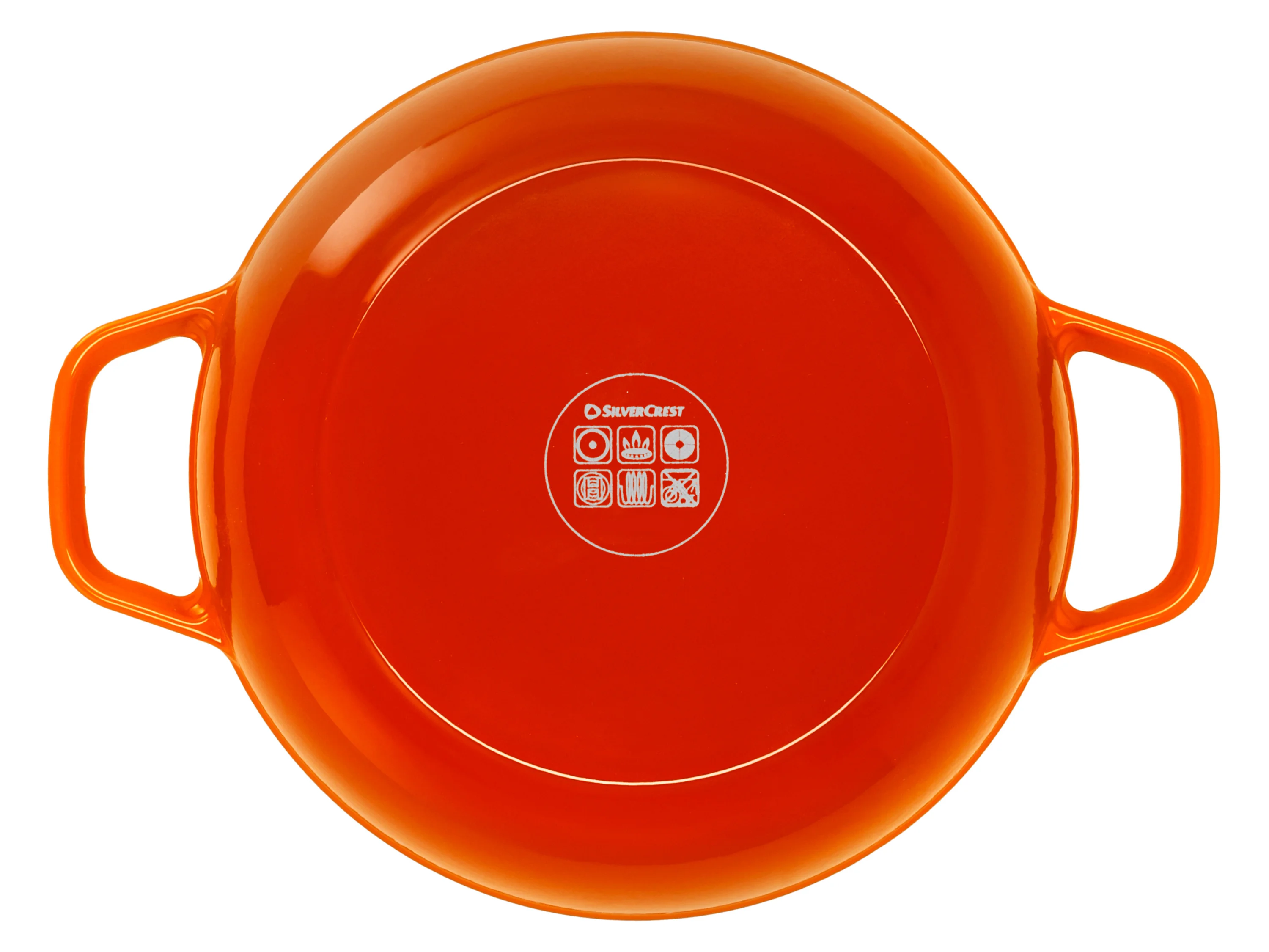 SILVERCREST® Premium-Gusseisenservierpfanne, Ø 25 cm (Orange) – Bild 2 von 4