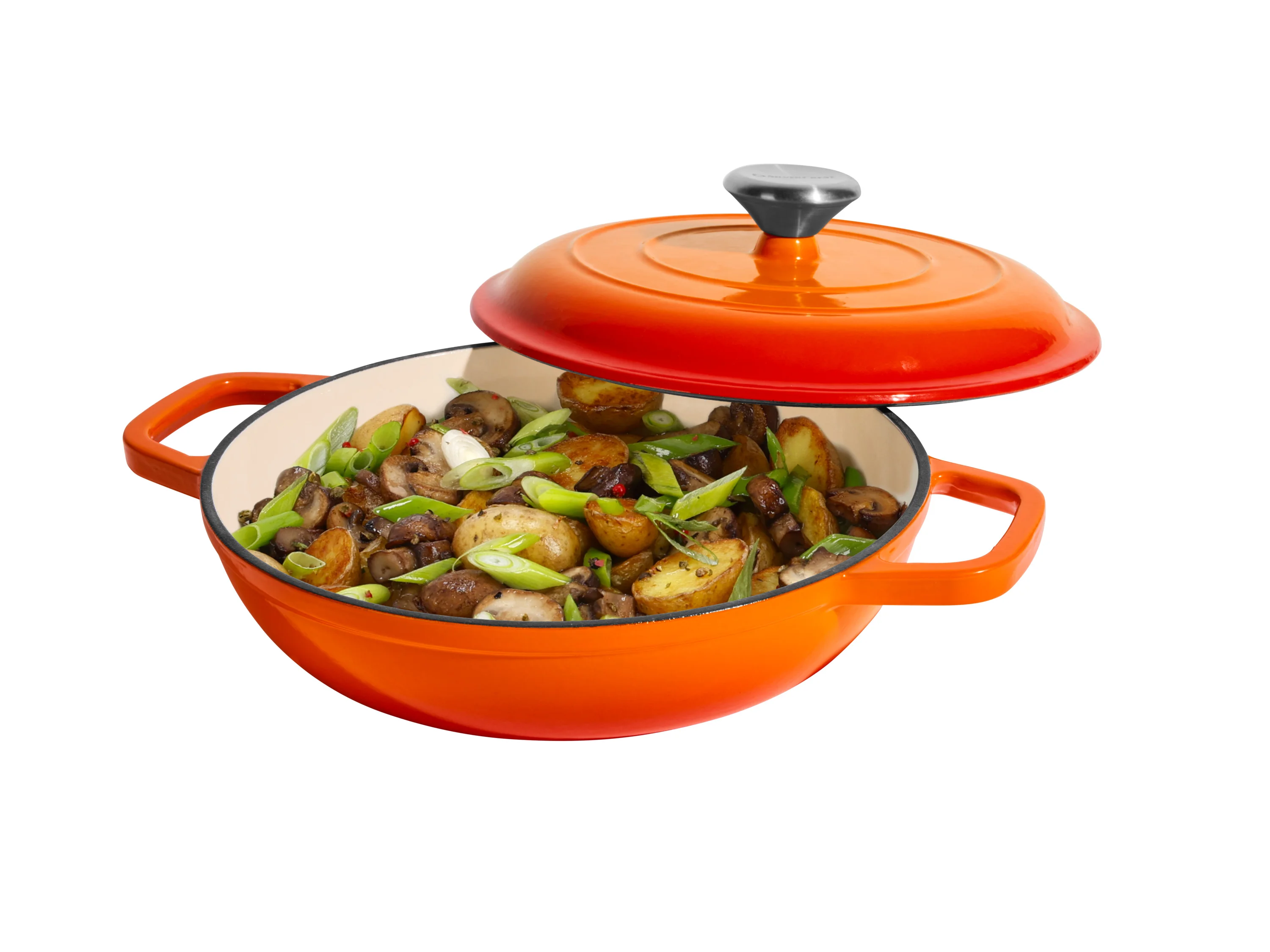 SILVERCREST® Premium-Gusseisenservierpfanne, Ø 25 cm (Orange) – Bild 4 von 4