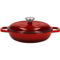 SILVERCREST® Premium-Gusseisenservierpfanne, Ø 25 cm (Rot)