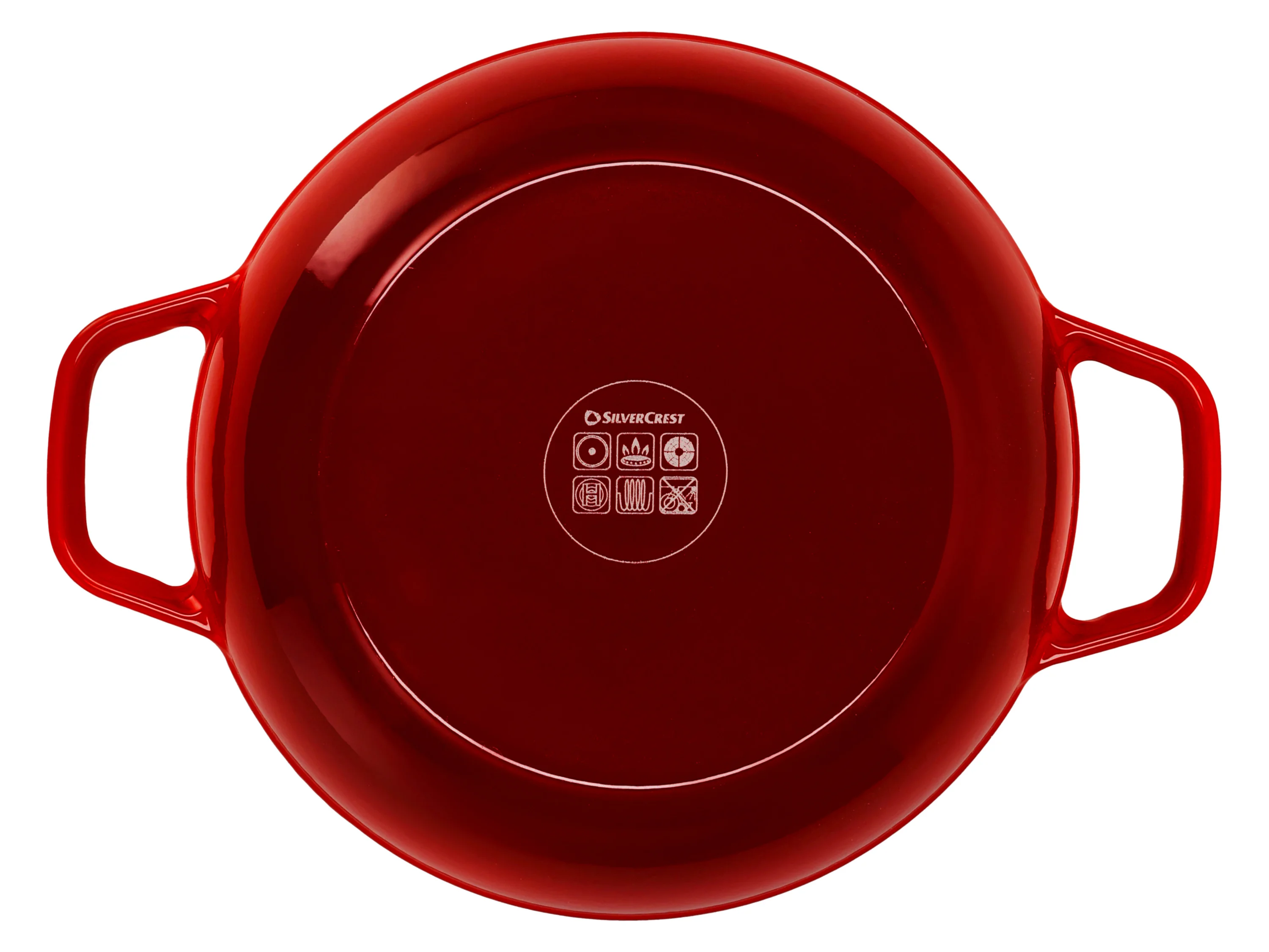 SILVERCREST® Premium-Gusseisenservierpfanne, Ø 25 cm (Rot) – Bild 2 von 4