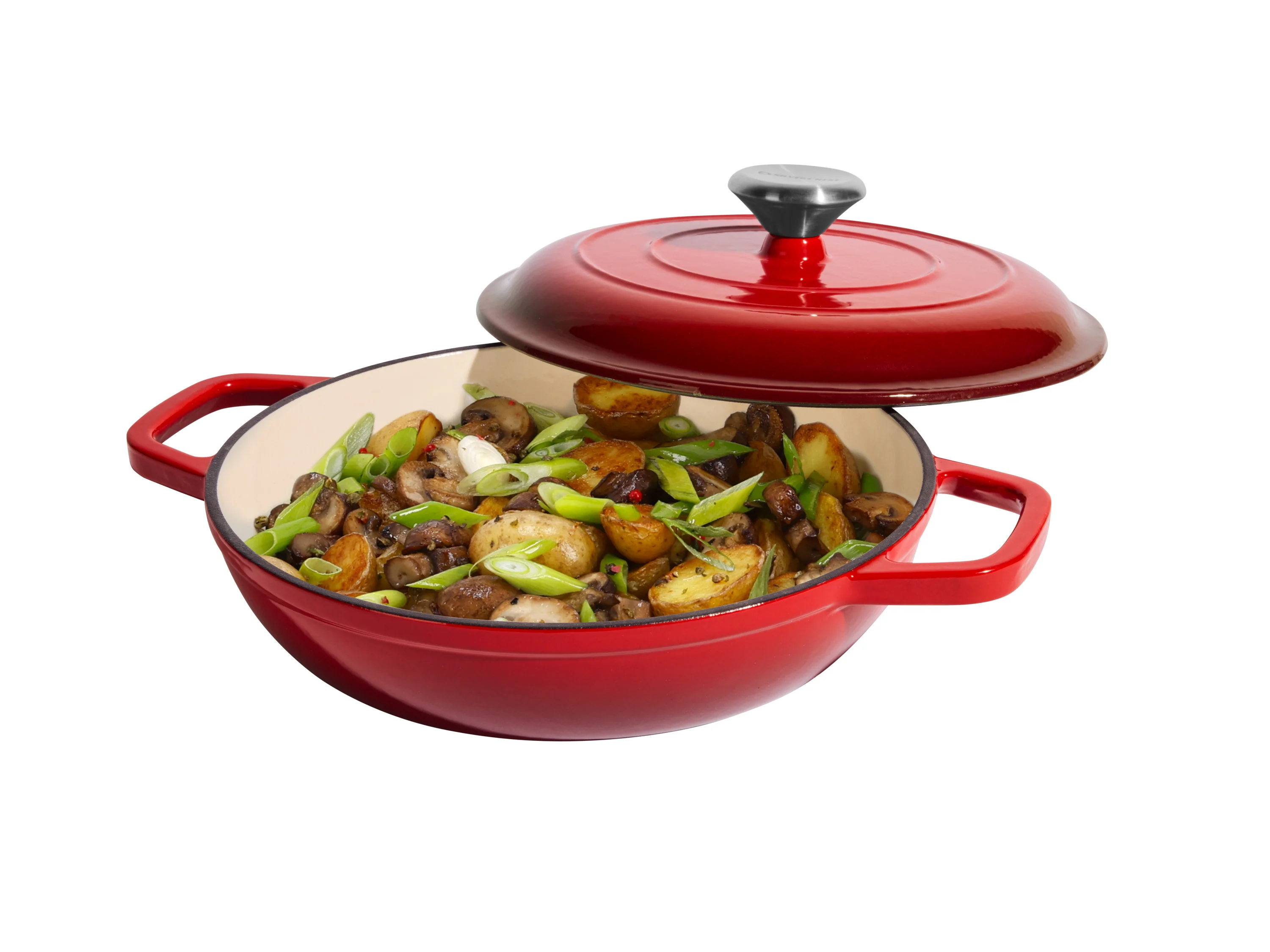 SILVERCREST® Premium-Gusseisenservierpfanne, Ø 25 cm (Rot) – Bild 4 von 4