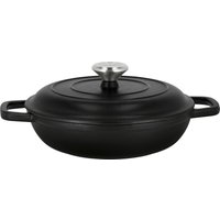 SILVERCREST® Premium-Gusseisenservierpfanne, Ø 25 cm (Schwarz)