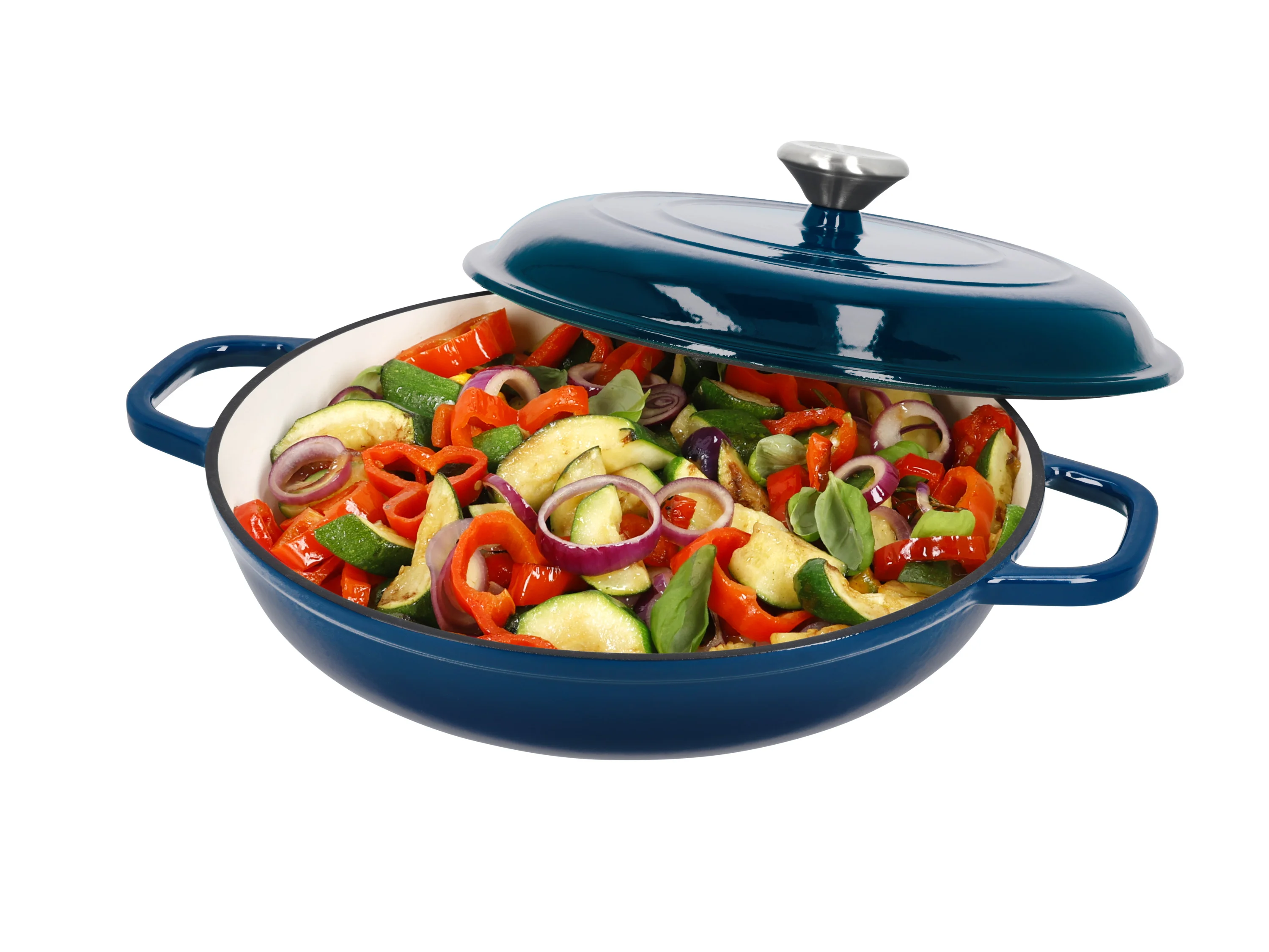 SILVERCREST® Premium-Gusseisenservierpfanne, Ø 30 cm (Dunkelblau) – Bild 4 von 4