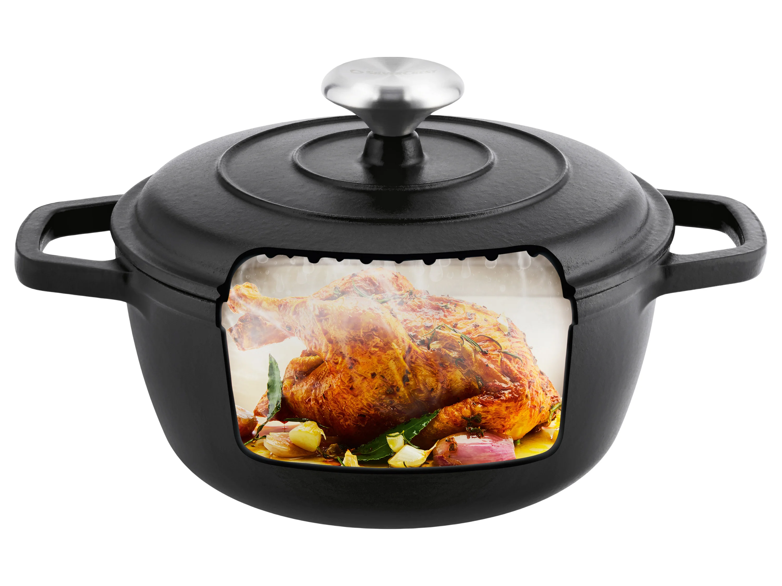 SILVERCREST® Premium-Gusseisentopf, Ø 21 cm (Schwarz) – Bild 4 von 4