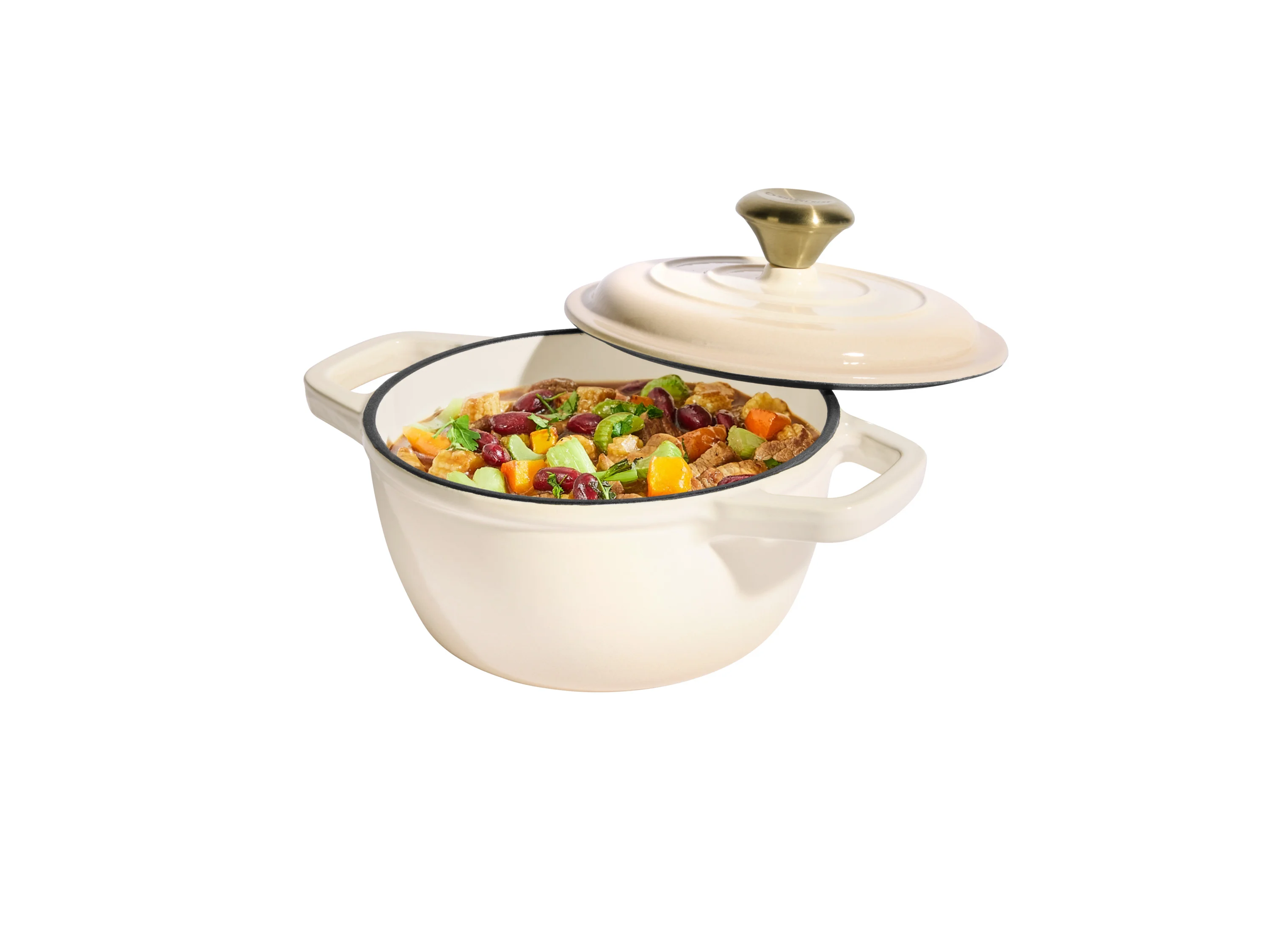 SILVERCREST® Premium-Gusseisentopf, Ø 16 cm (Beige) – Bild 3 von 4
