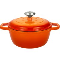 SILVERCREST® Premium-Gusseisentopf, Ø 21 cm (Orange)