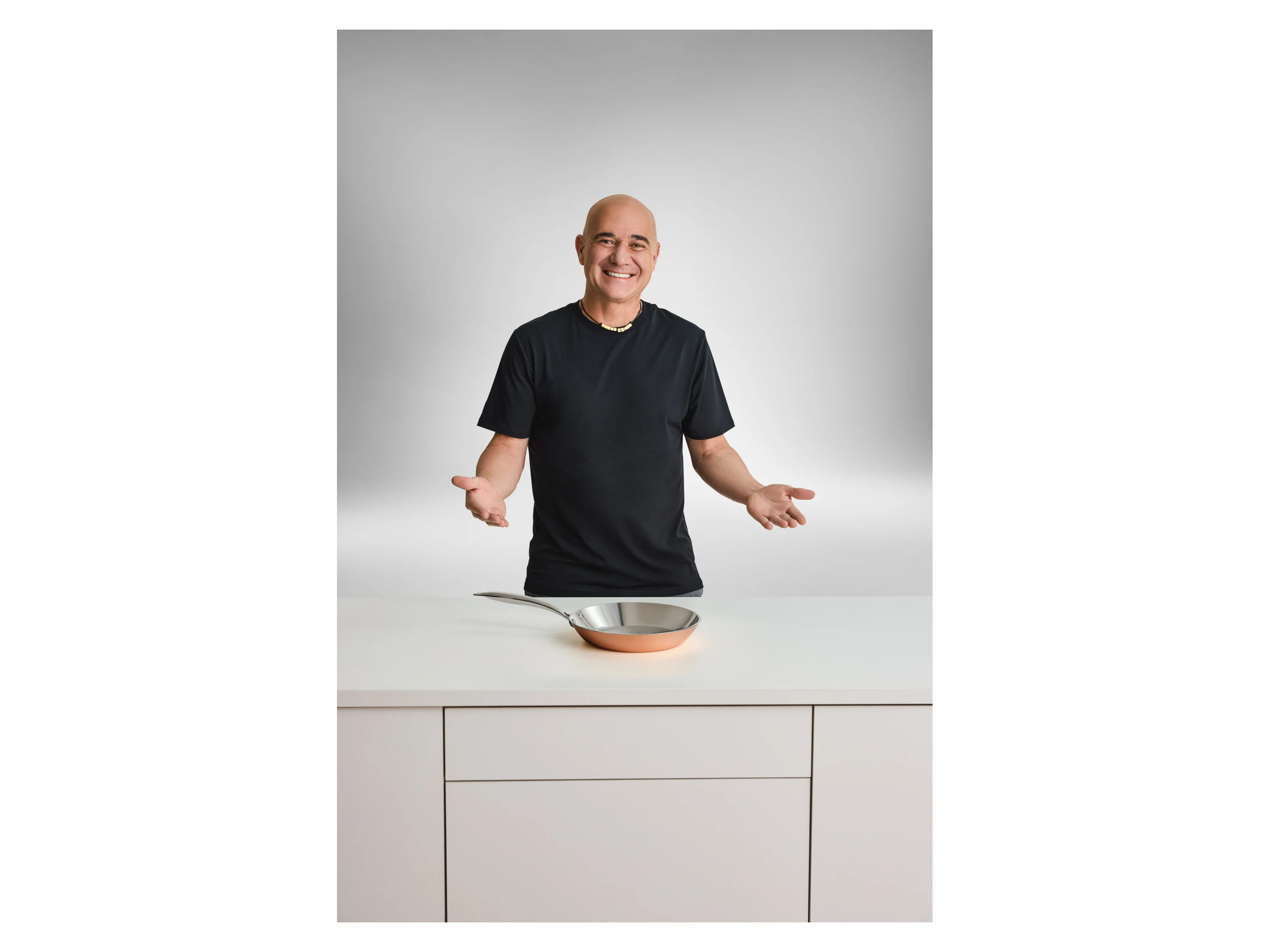 SILVERCREST® Premium-Pfanne mit Kupferschicht, Andre Agassi, Ø 28 cm – Bild 4 von 4