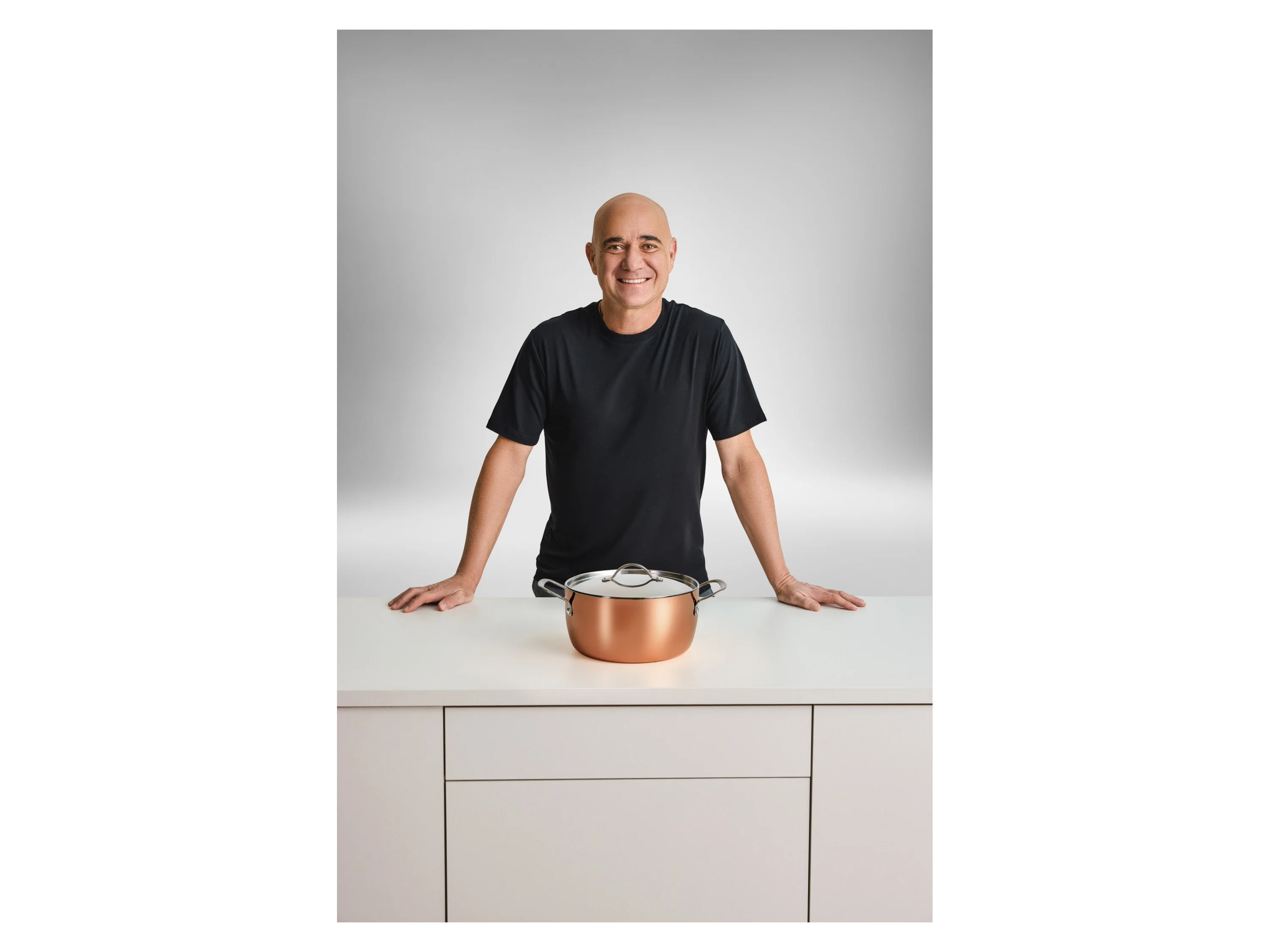 SILVERCREST® Premium-Topf mit Kupferschicht, Andre Agassi, Ø 24 cm – Bild 3 von 4