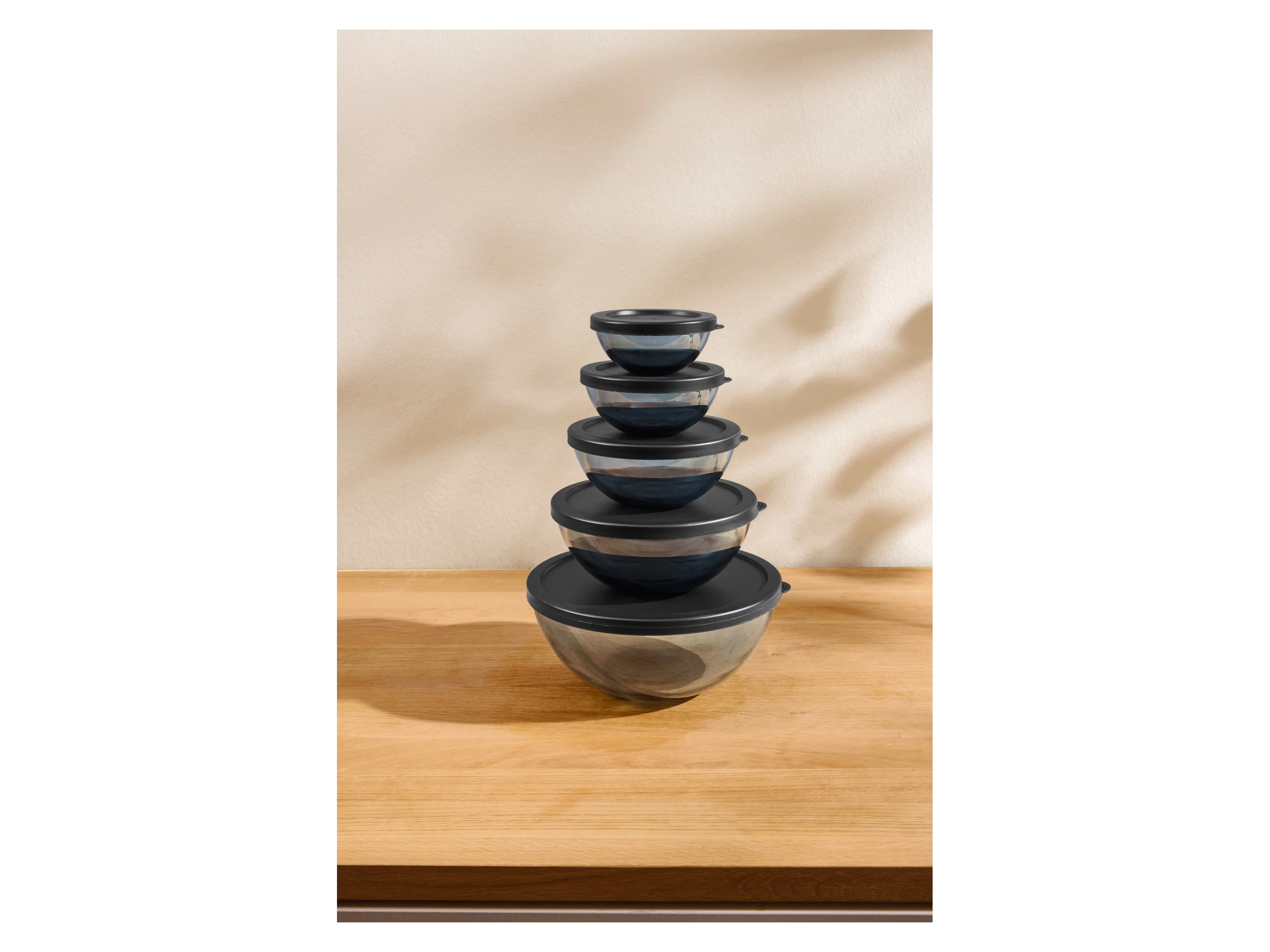 SILVERCREST® Schalen-Set Glas 5-tlg. (Schwarz) – Bild 2 von 4