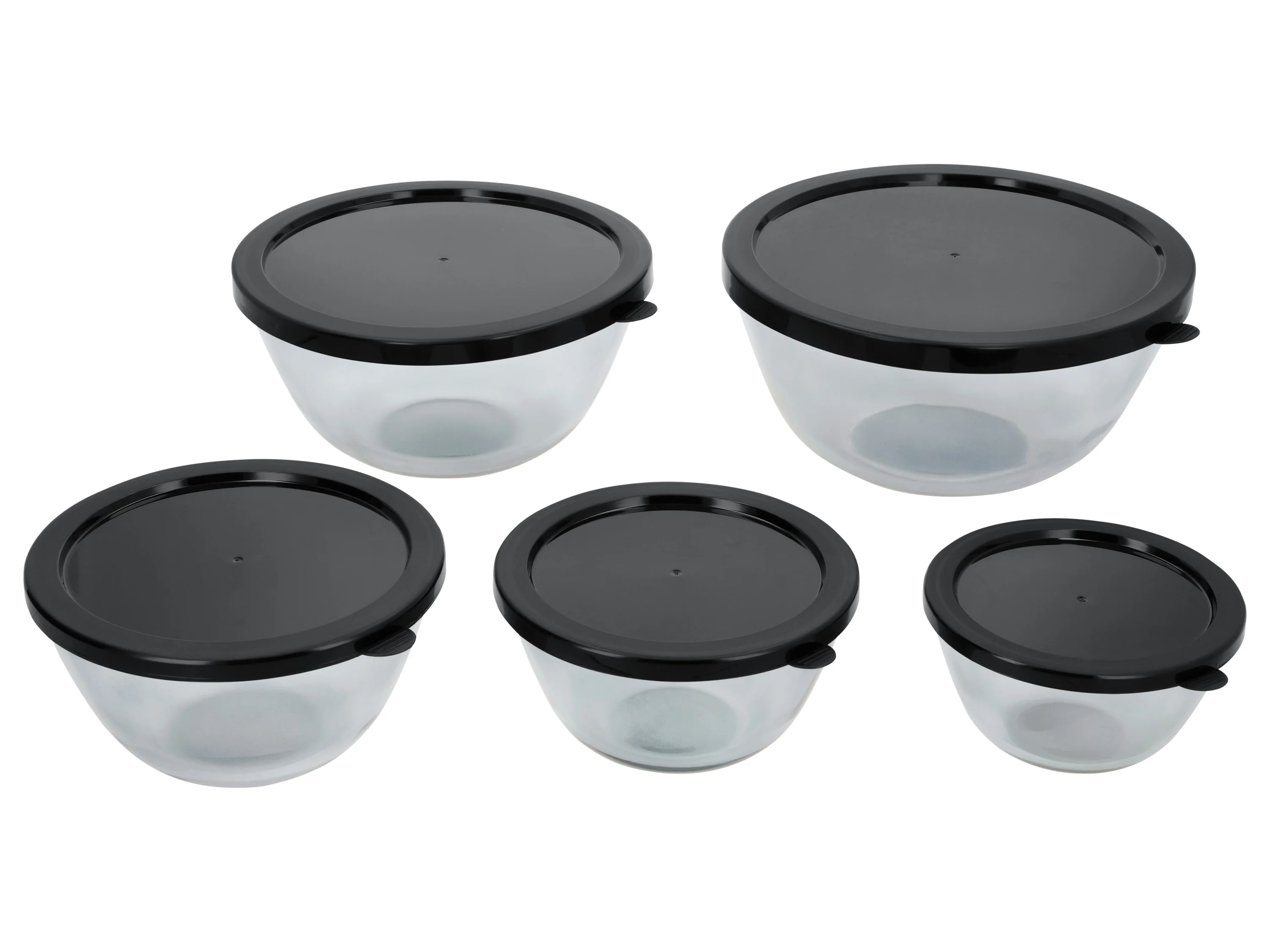 SILVERCREST® Schalen-Set Glas 5-tlg. (Schwarz) – Bild 3 von 4