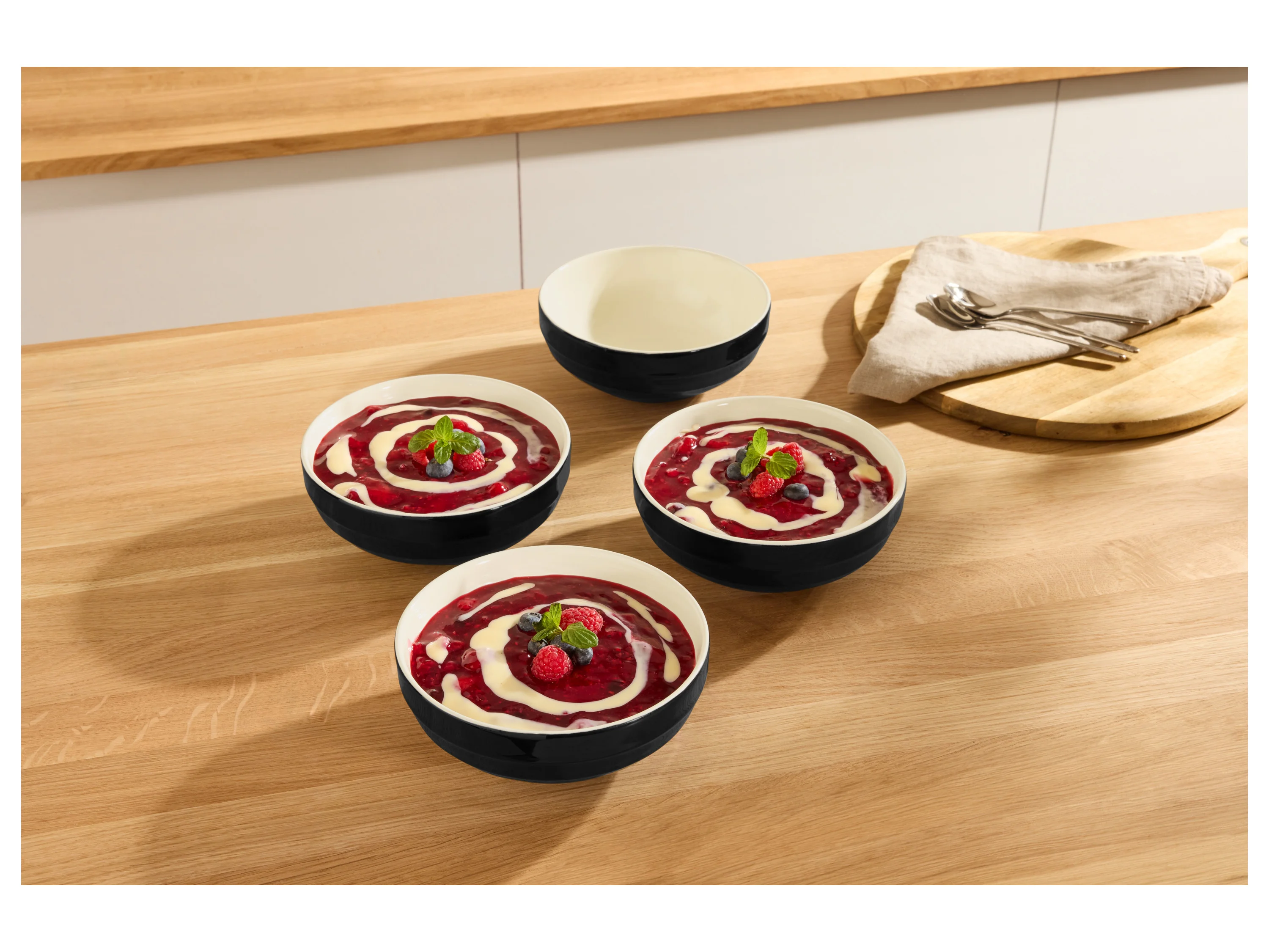 SILVERCREST® Servierschale / Snackschalen-Set (Snackschale 4er Set, Schwarz) – Bild 2 von 4