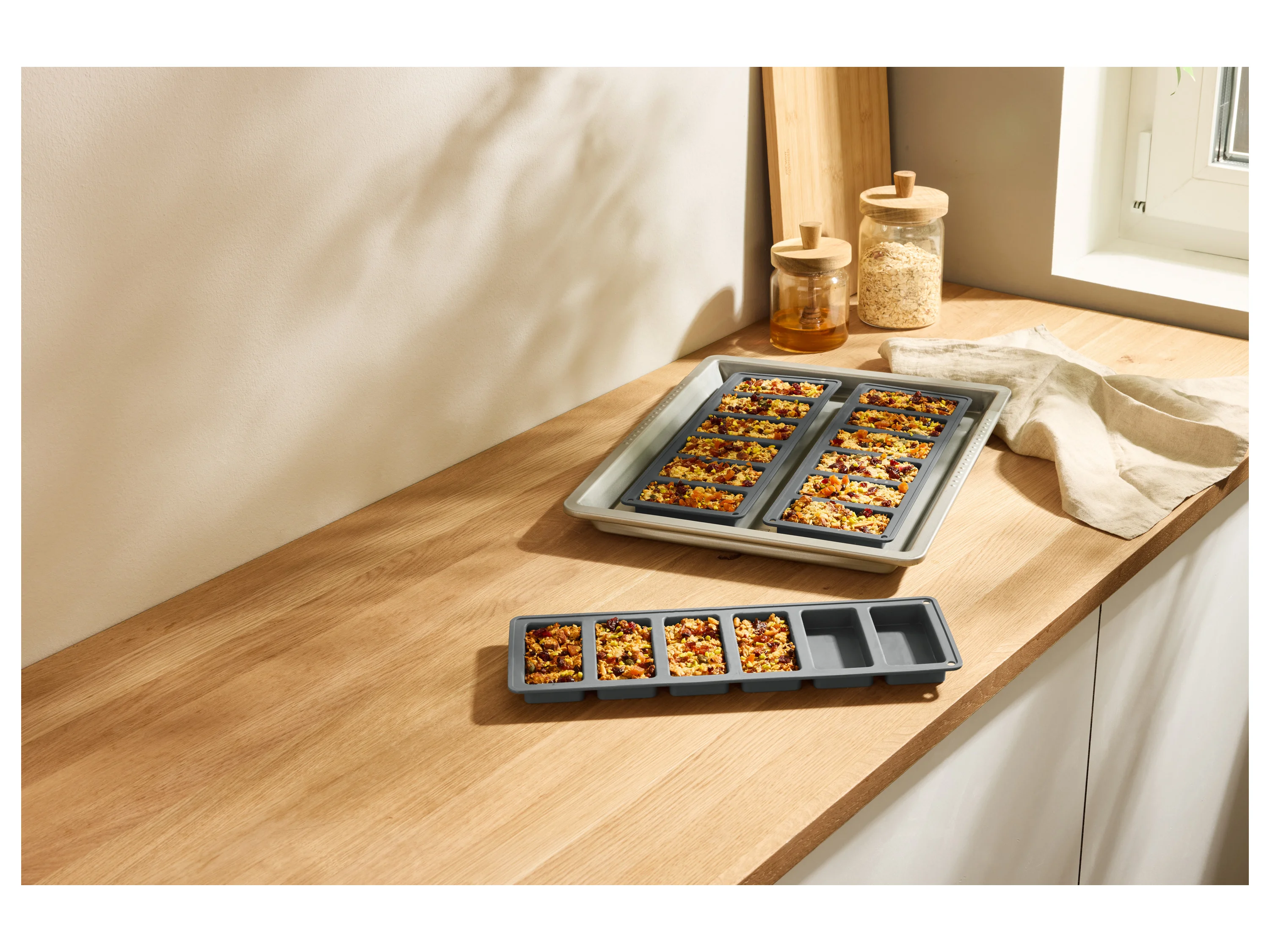 SILVERCREST® Silikon-Riegelformen-Set / Silikon-Backmatten-Set, 3- bzw. 4-teilig (Riegelbackformen 3er Set) – Bild 2 von 3