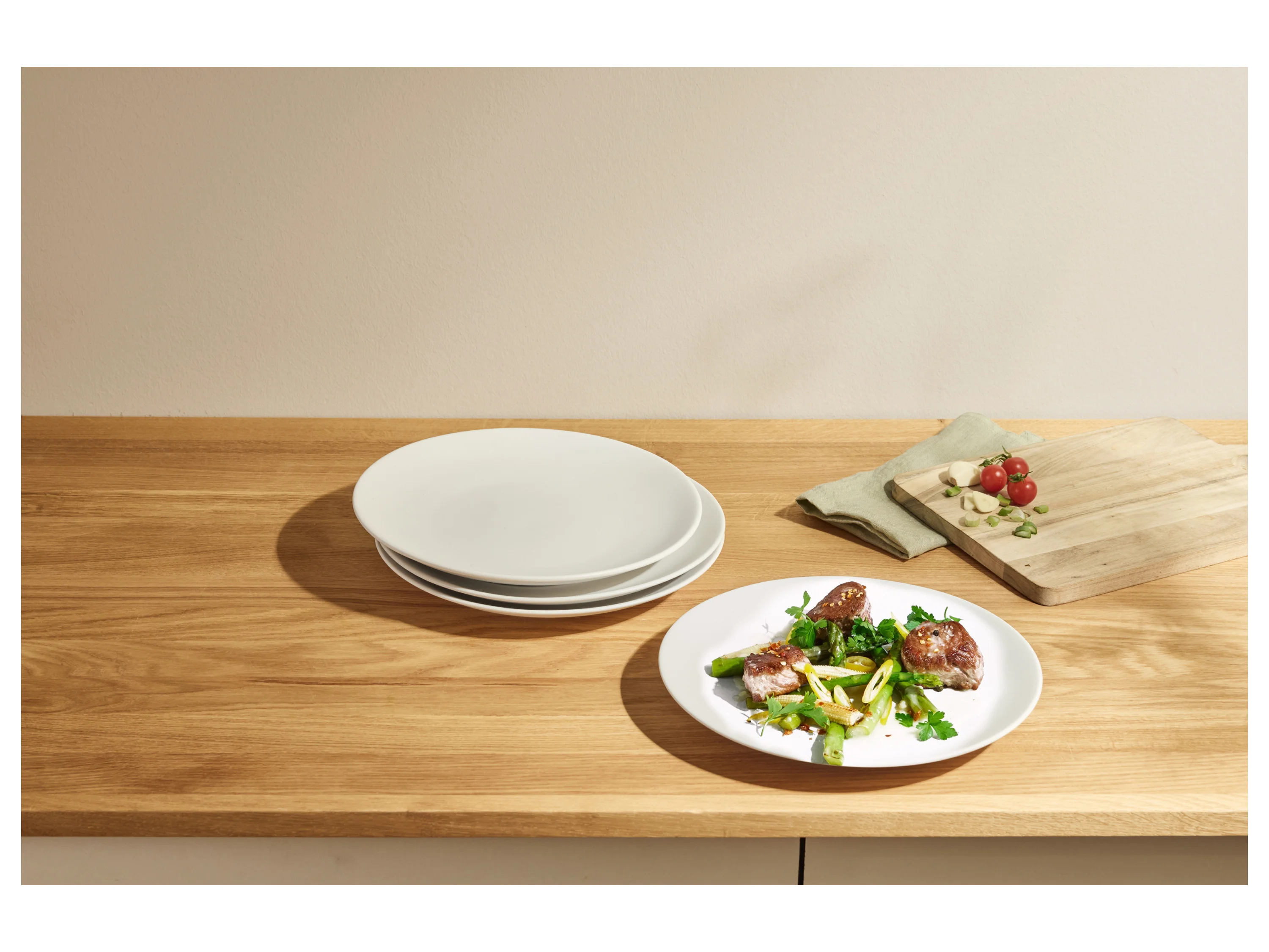 SILVERCREST® Speiseteller- Suppenteller-Set, 4-teilig (Weiß) – Bild 3 von 4
