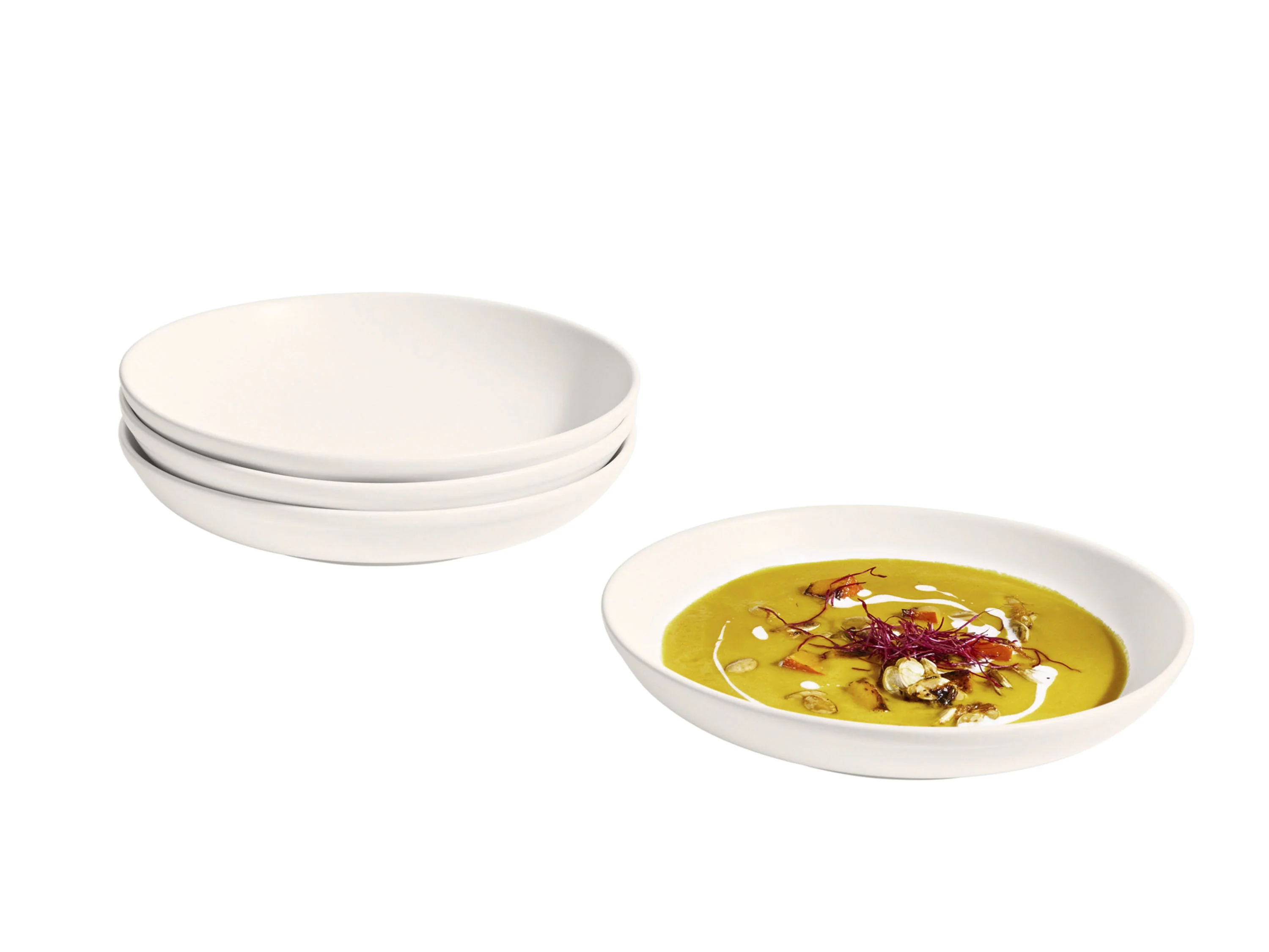 SILVERCREST® Speiseteller- Suppenteller-Set, 4-teilig (Weiß) – Bild 2 von 4