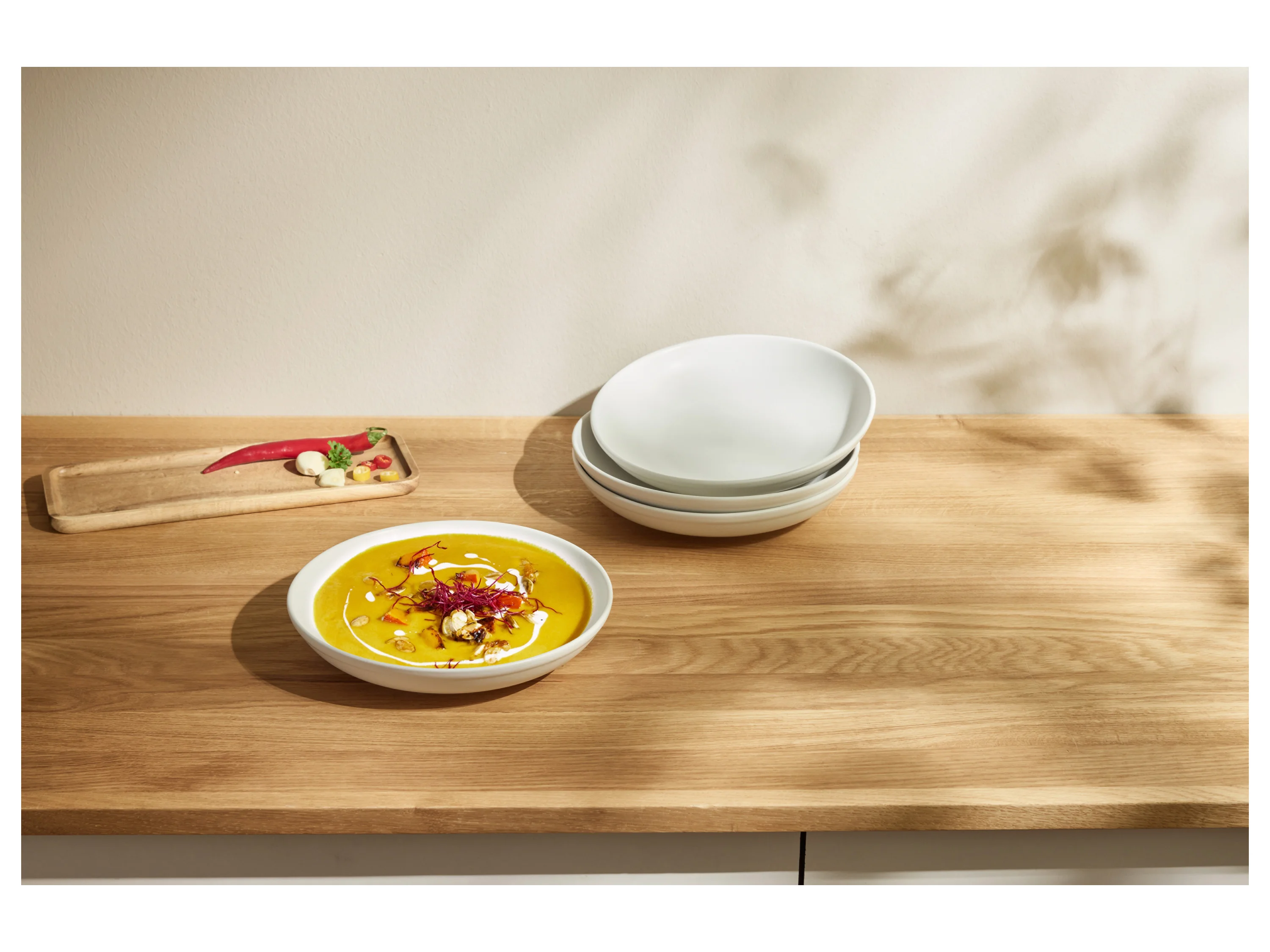 SILVERCREST® Speiseteller- Suppenteller-Set, 4-teilig (Weiß) – Bild 4 von 4