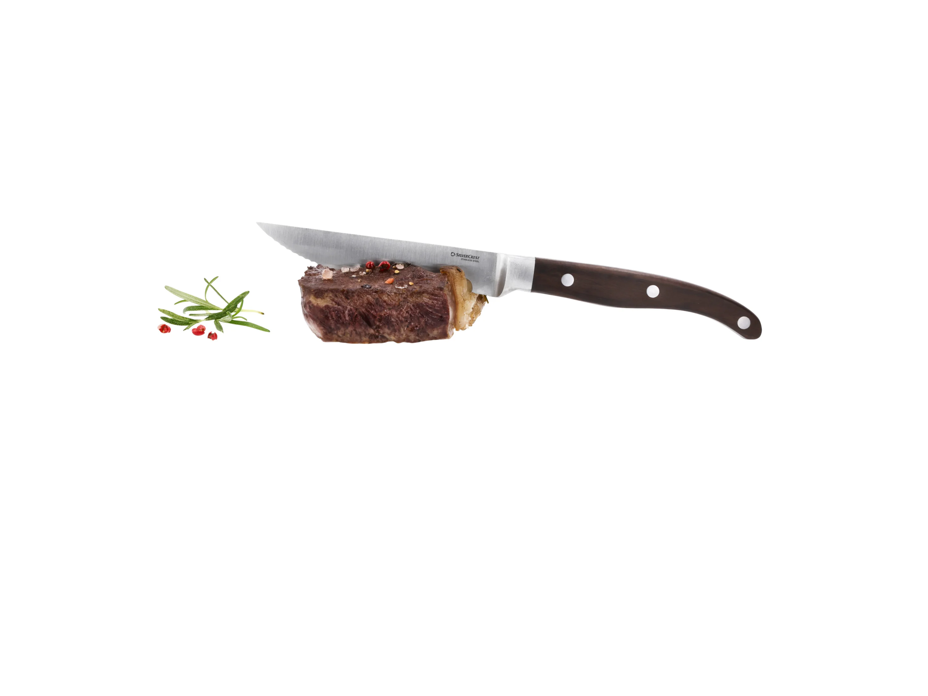 SILVERCREST® Steakmesser-Set (schwarz-braun) – Bild 3 von 3