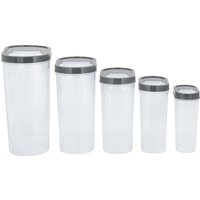 SILVERCREST® Vorratsdosen-Set, 5-teilig (Grau)