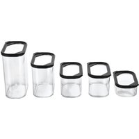 SILVERCREST® Vorratsdosen-Sets 5er (Set 4 Größen/schwarz)