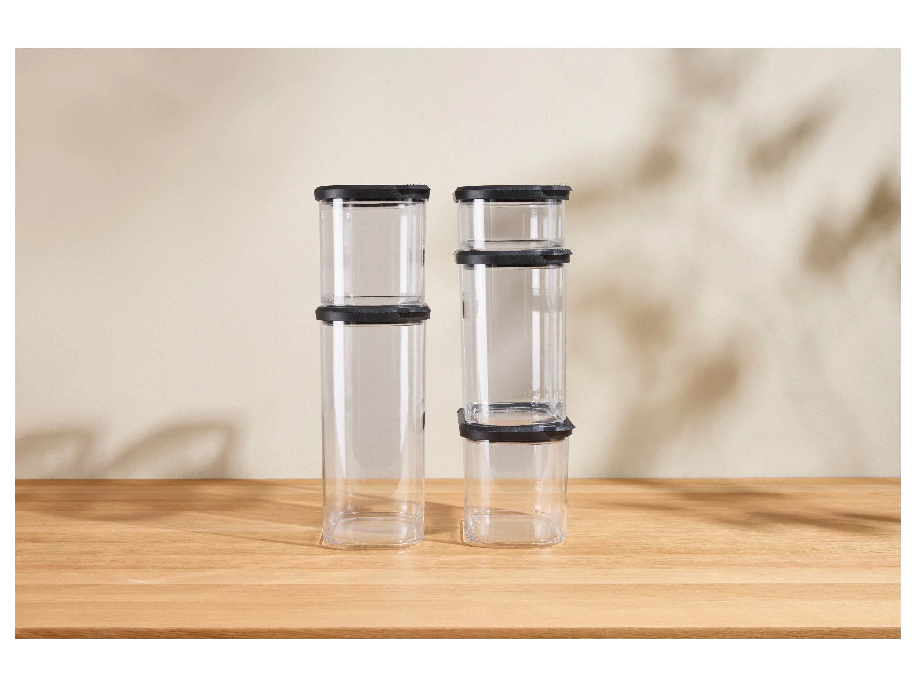 SILVERCREST® Vorratsdosen-Sets 5er (Set 4 Größen/schwarz) – Bild 4 von 4