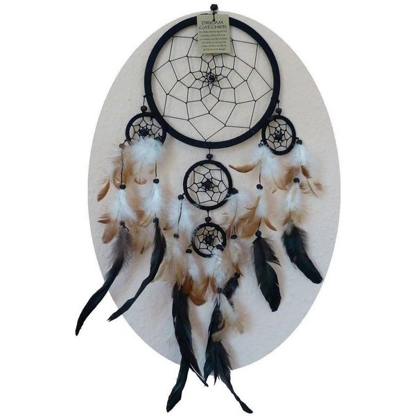 SIMANDRA Hängedekoration Traumfänger ø 32 cm, Gesamtlänge ca. 80 cm Dreamcacher Raumharmonisierung