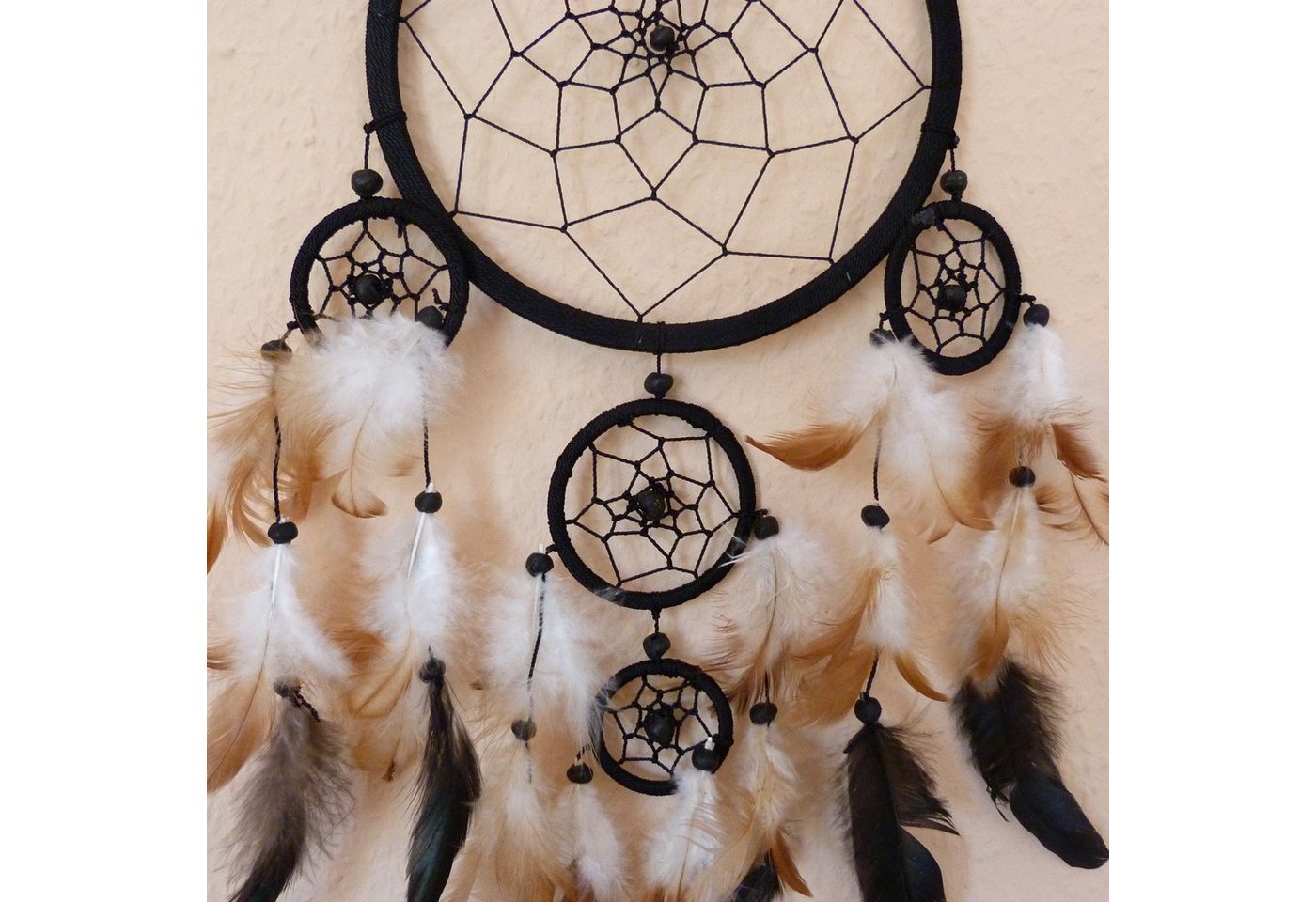 SIMANDRA Hängedekoration Traumfänger ø 32 cm, Gesamtlänge ca. 80 cm Dreamcacher Raumharmonisierung – Bild 2 von 2