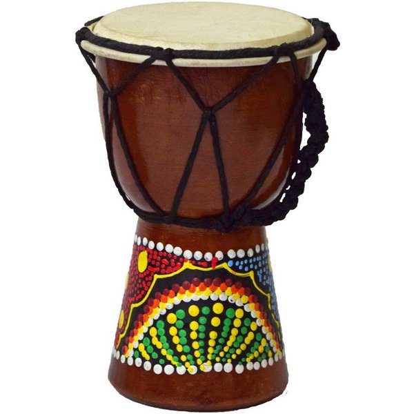 SIMANDRA Trommel Djembe Trommel 15 cm Bongo Afrika - bemalt Dot Painting