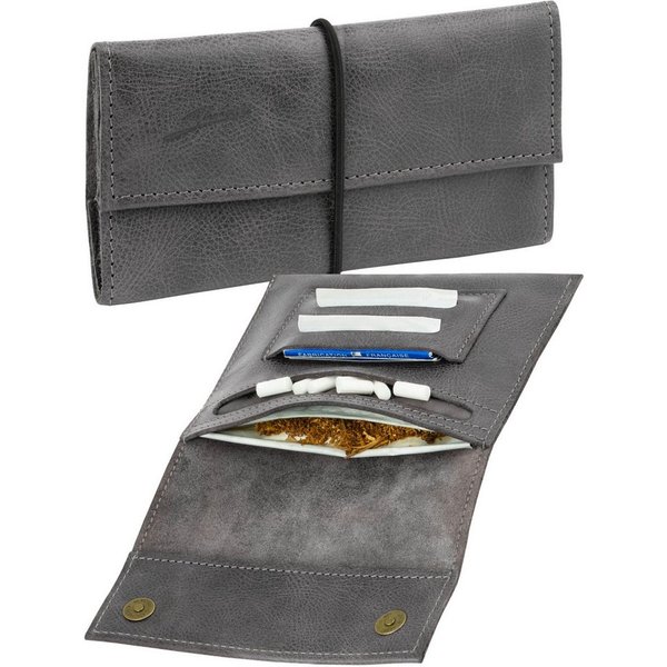 Simaru Tabakbeutel BEJA (Tabaktasche, 1-tlg., aus Echtleder, mit Paper Holder und Filterfach), Made in EU, Handmade