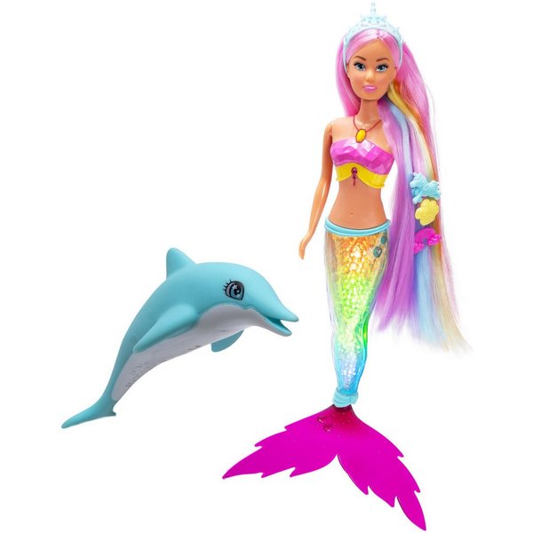 SIMBA Anziehpuppe Steffi Love, Mermaizing, mit leuchtender Schwanzflosse