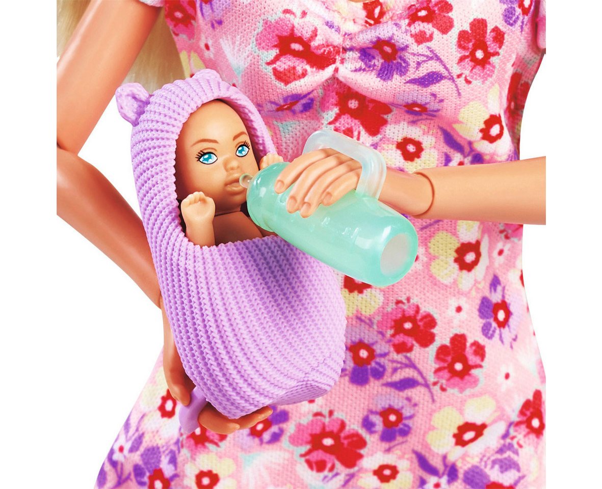 SIMBA Anziehpuppe Steffi Love, Hello Baby, mit wachsendem Bauch und Babybett – Bild 3 von 5