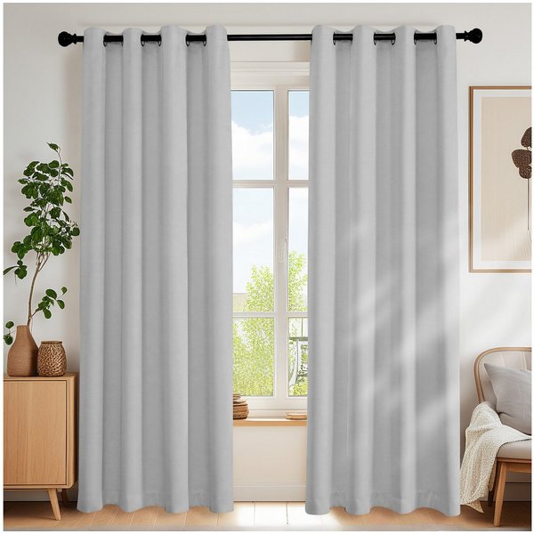 Simloveve Verdunkelungsvorhang 2er-Set Gardinen Blickdichte Thermo Vorhang 260g/m² (2 St), Ösen, blickdicht, Polyester, Kälteschutz Warm Abdunkelnd, einfarbig, 
