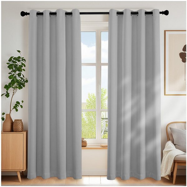 Simloveve Verdunkelungsvorhang 2er-Set Gardinen Blickdichte Thermo Vorhang 260g/m² (2 St), Ösen, blickdicht, Polyester, Kälteschutz Warm Abdunkelnd, einfarbig, 