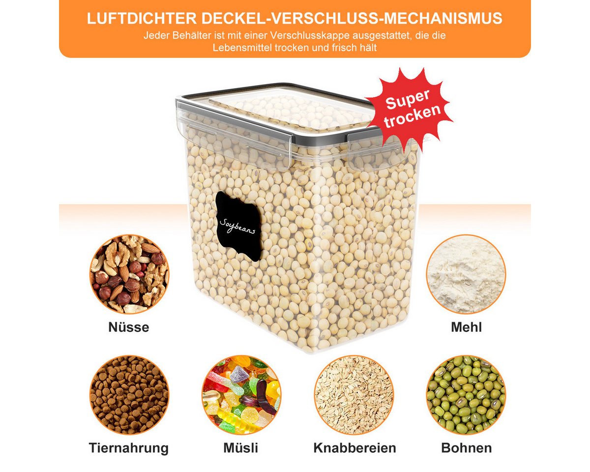 Simloveve Vorratsdose, (42 Stück Vorratsdosen Set, BPA-frei, 42-tlg., Plastik Aufbewahrungsbox mit Deckel Luftdicht), 2800ml, 2000ml, 1400ml, 800ml, Küche Aufbe – Bild 5 von 5