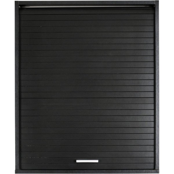 SIMMOB Rollladenschrank Küchenschrank, höhenverstellbare Böden, Schwarz, 72x60x35 cm