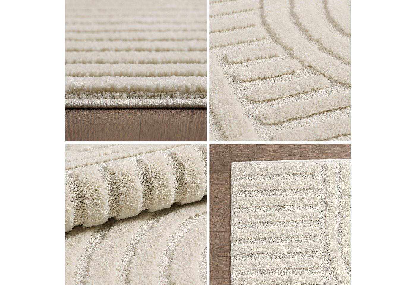 SIMPEX24 Designteppich Skandinavischer Boho, Rund, Höhe: 8 mm, Teppich Wohnzimmer, Schlafzimmer, Gästezimmer – Bild 2 von 5