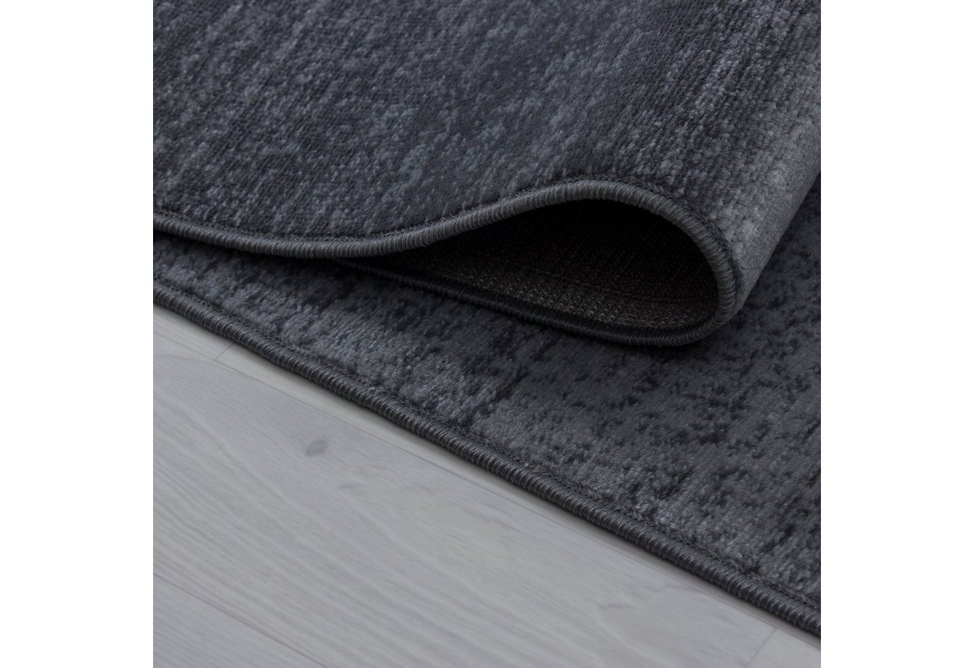 SIMPEX24 Designteppich Sterne Design, Läufer, Höhe: 6 mm, Modern Kurzflor Teppich Wohnzimmer Stern Design Schwarz Pflegeleicht – Bild 4 von 5