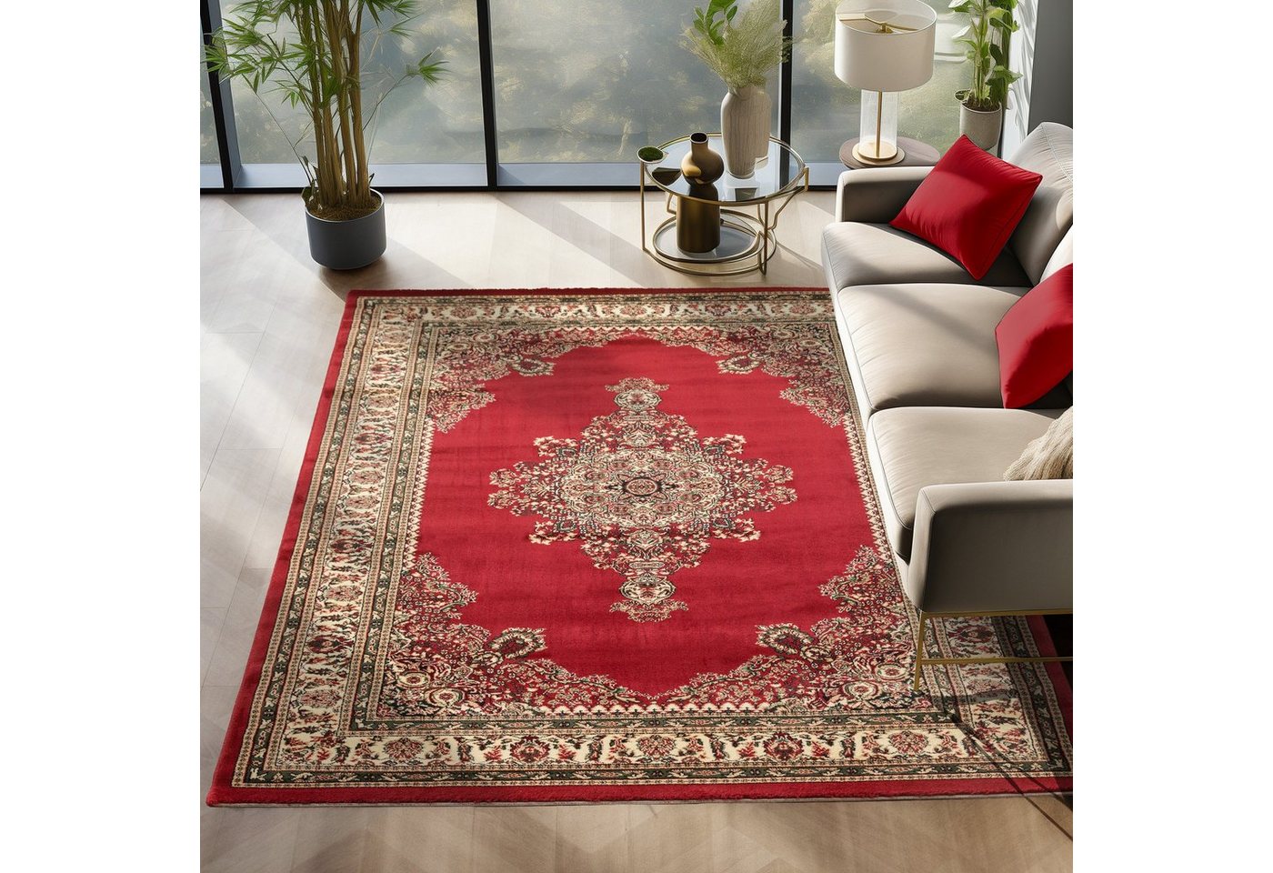 SIMPEX24 Orientteppich Orientalisch Design, Läufer, Höhe: 12 mm, Orinet Teppich Webteppich orientalischen Mustern Teppich Wohnzimmer – Bild 3 von 5