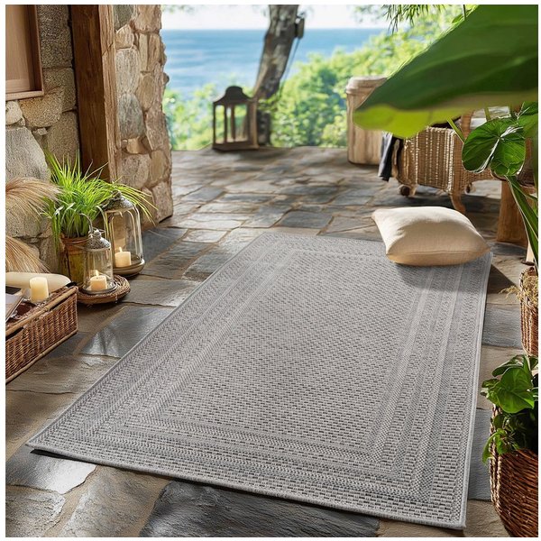 SIMPEX24 Outdoorteppich Boho Design, Läufer, Höhe: 5 mm, Outdoor Teppich Wetterfest Modern Design Wohnzimmer Küchen Terrasse