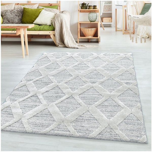 SIMPEX24 Teppich Boho Design, Läufer, Höhe: 20 mm, Teppich Wohnzimmer Boho Design Weich 3D Optik Skandinavische Stil