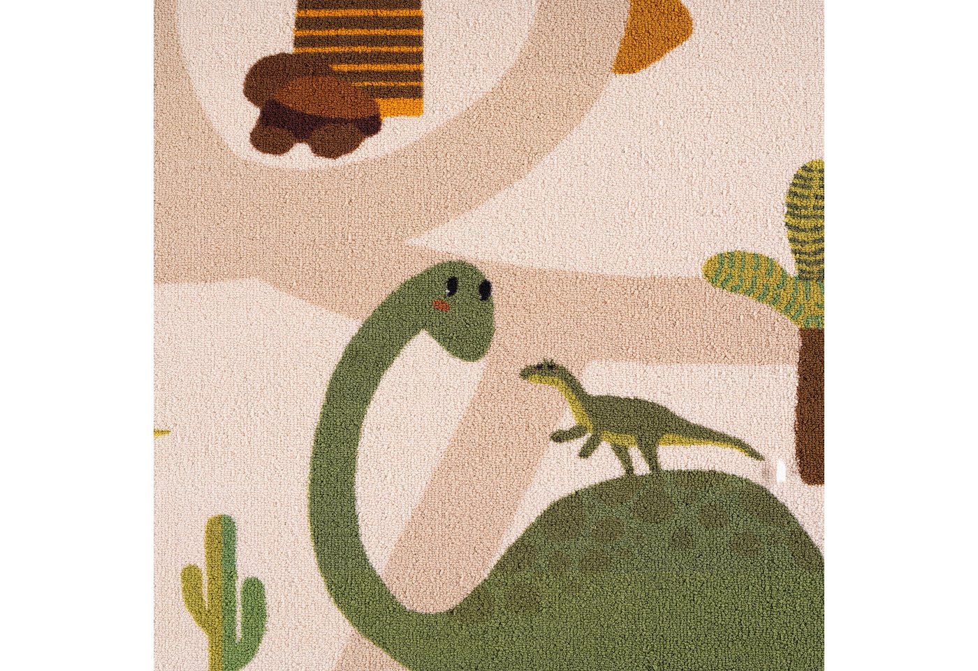 SIMPEX24 Teppich Bunte Dino Welt, Rund, Höhe: 8 mm, Teppich Kinderzimmer – Bild 5 von 5