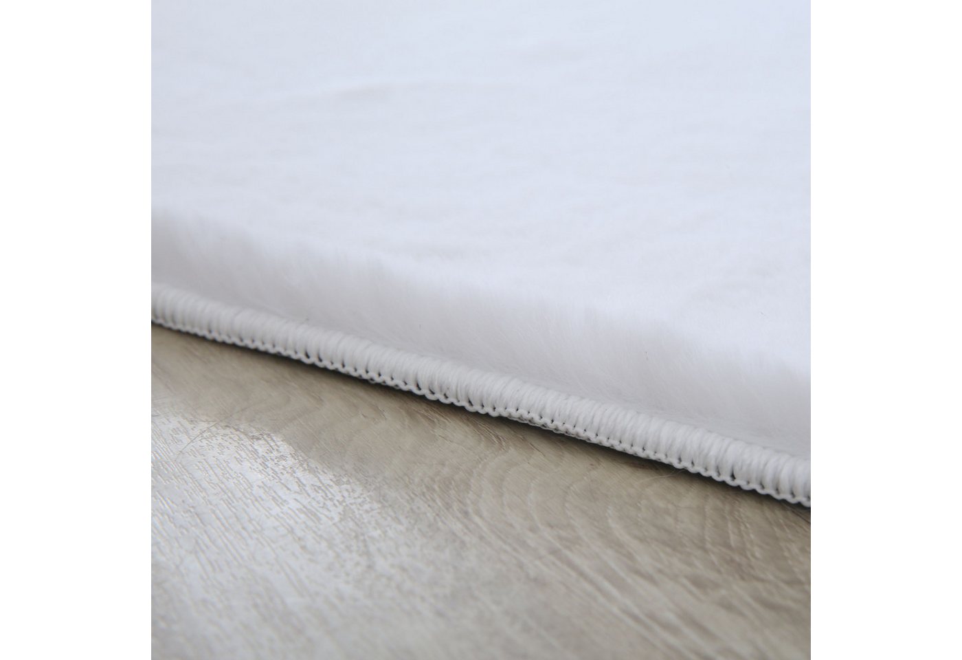 SIMPEX24 Teppich Unicolor - Einfarbig, Läufer, Höhe: 20 mm, Teppich Wohnzimmer Einfarbig Shaggy Modern Flauschiger Felloptik Weich – Bild 4 von 5