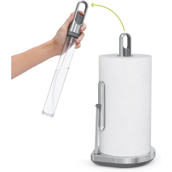 simplehuman Küchenrollenhalter mit Pumpe Edelstahl Gebürstet