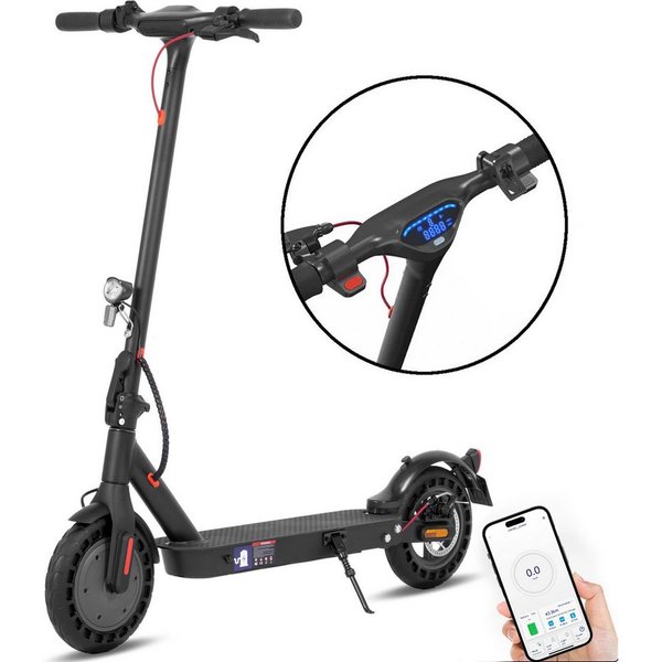 Sinaopus E-Scooter 10 Zoll E-roller, Elektroroller mit Straßenzulassung (ABE), klappbar, 500,00 W, 20,00 km/h, (max. 120kg, Steigfähigkeit 20 °, mit App), E-ABS